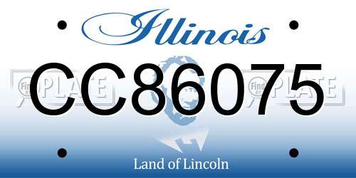 CC86075 Illinois License Plate
