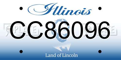 CC86096 Illinois License Plate