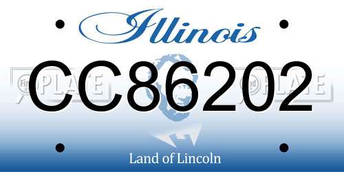 CC86202 Illinois License Plate