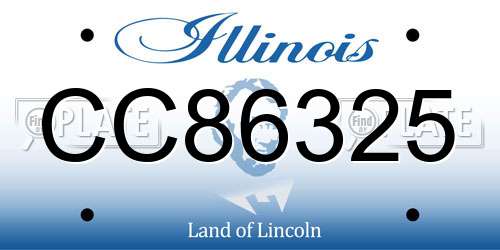 CC86325 Illinois License Plate