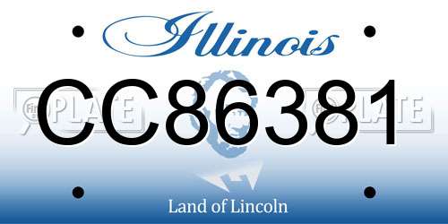 CC86381 Illinois License Plate