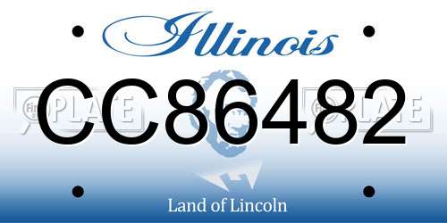 CC86482 Illinois License Plate