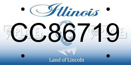 CC86719 Illinois License Plate