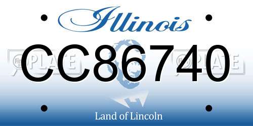 CC86740 Illinois License Plate