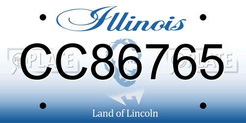 CC86765 Illinois License Plate