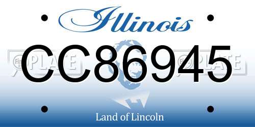 CC86945 Illinois License Plate