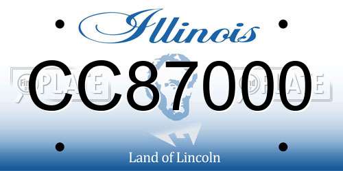 CC87000 Illinois License Plate