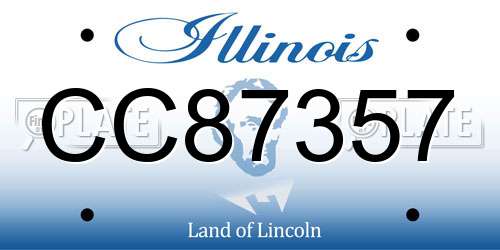 CC87357 Illinois License Plate