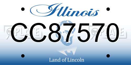 CC87570 Illinois License Plate