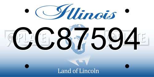 CC87594 Illinois License Plate