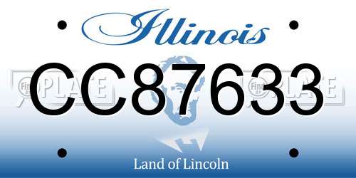 CC87633 Illinois License Plate
