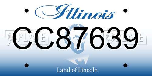 CC87639 Illinois License Plate