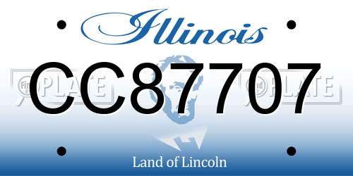 CC87707 Illinois License Plate