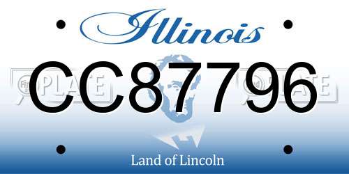 CC87796 Illinois License Plate