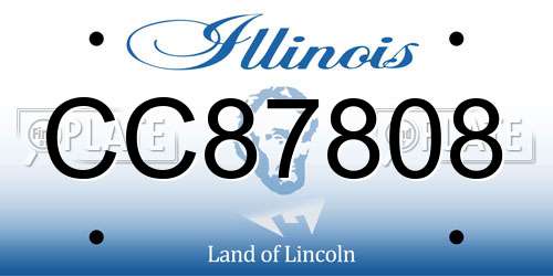 CC87808 Illinois License Plate