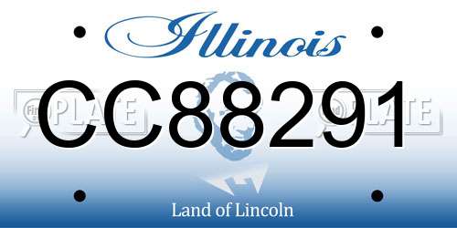 CC88291 Illinois License Plate