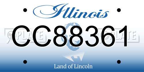 CC88361 Illinois License Plate