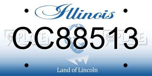 CC88513 Illinois License Plate