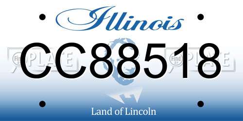 CC88518 Illinois License Plate