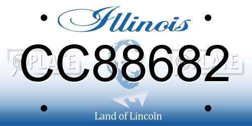 CC88682 Illinois License Plate