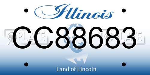CC88683 Illinois License Plate