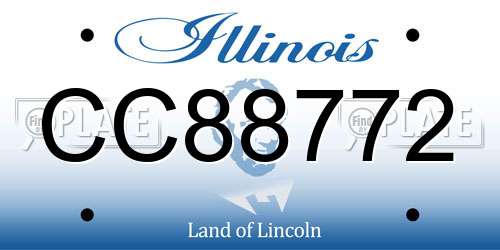 CC88772 Illinois License Plate