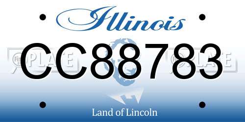 CC88783 Illinois License Plate
