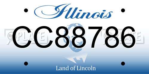 CC88786 Illinois License Plate