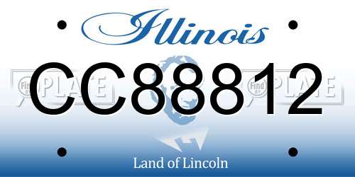 CC88812 Illinois License Plate