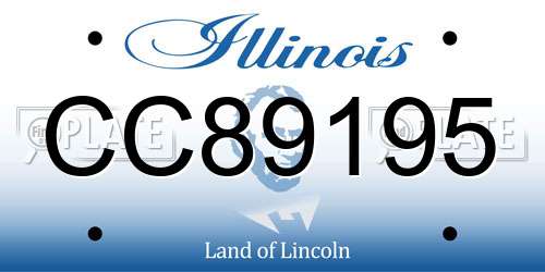 CC89195 Illinois License Plate