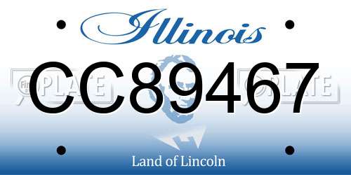 CC89467 Illinois License Plate