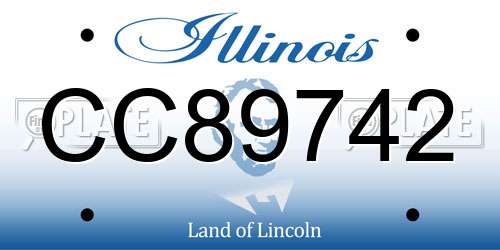 CC89742 Illinois License Plate