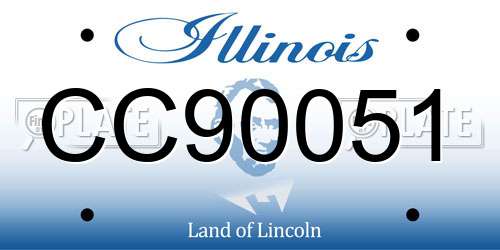 CC90051 Illinois License Plate