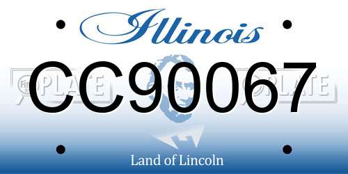 CC90067 Illinois License Plate
