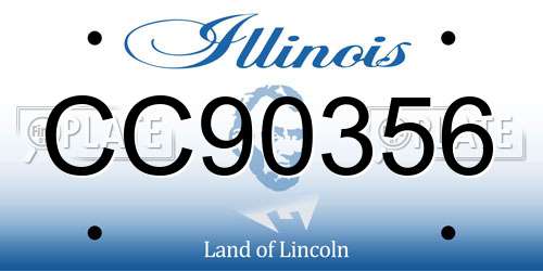 CC90356 Illinois License Plate