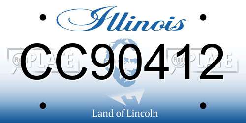 CC90412 Illinois License Plate