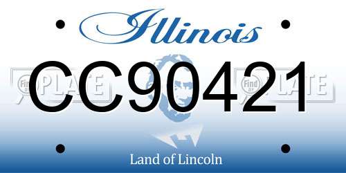 CC90421 Illinois License Plate