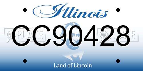 CC90428 Illinois License Plate