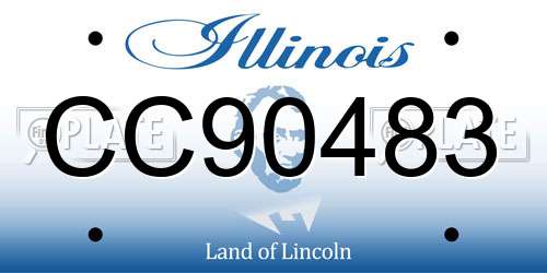 CC90483 Illinois License Plate