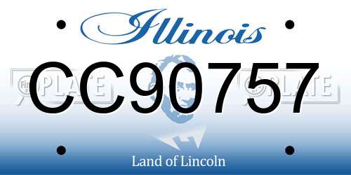 CC90757 Illinois License Plate