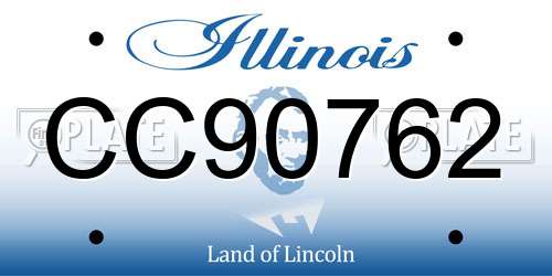 CC90762 Illinois License Plate
