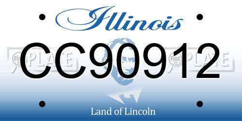 CC90912 Illinois License Plate