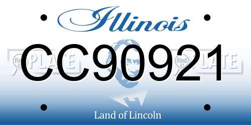 CC90921 Illinois License Plate