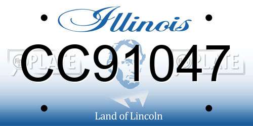 CC91047 Illinois License Plate