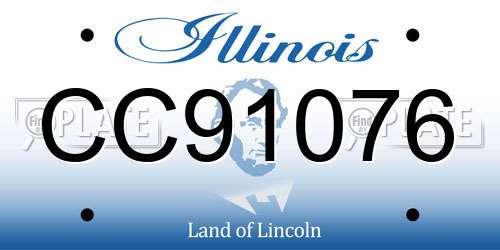 CC91076 Illinois License Plate