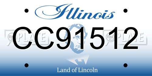 CC91512 Illinois License Plate