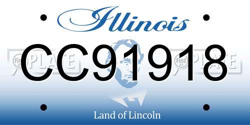 CC91918 Illinois License Plate