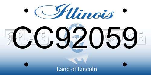 CC92059 Illinois License Plate