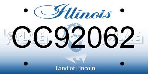 CC92062 Illinois License Plate