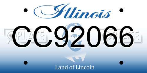 CC92066 Illinois License Plate